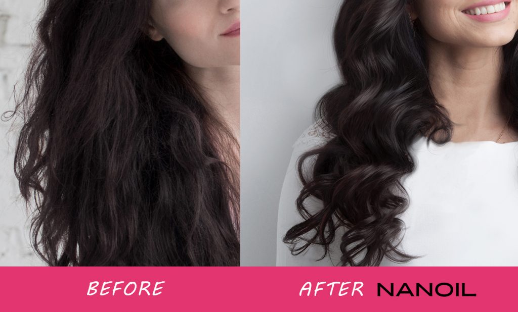 Hair Before and After Nanoil Treatment