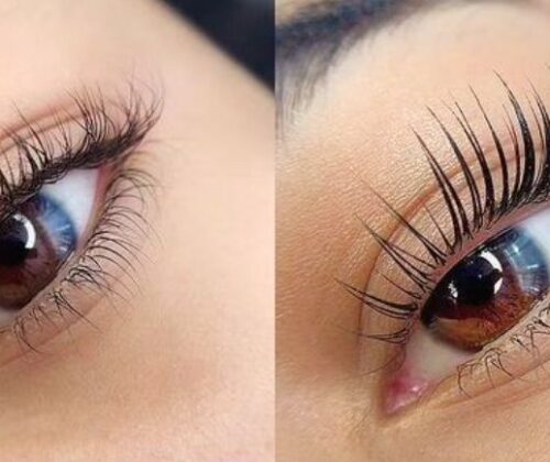 lash lift before and after